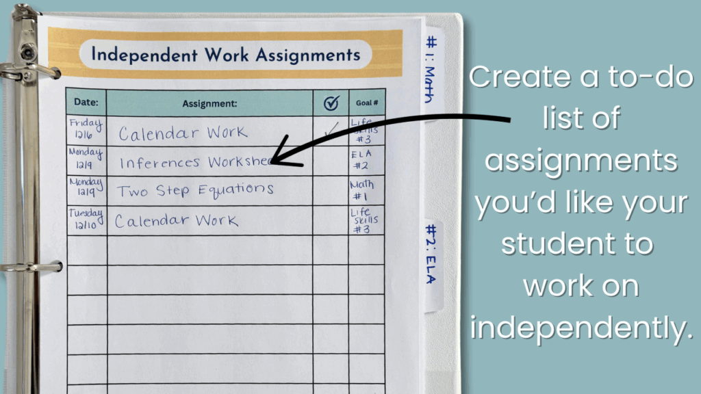 Create an Independent Work List